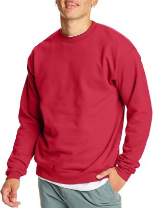 Hanes Men's EcoSmart Fleece, Pullover Crewneck Sweatshirt, 1 or 2 Pack